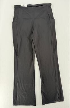 Member's Mark Womens Micro Flare Pants L Black High Rise Stretch Pockets NWT